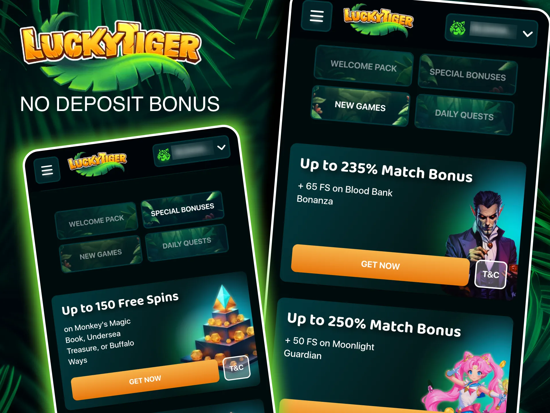 Discover Lucky Tiger No Deposit Bonus codes for exclusive rewards and insured gameplay.
