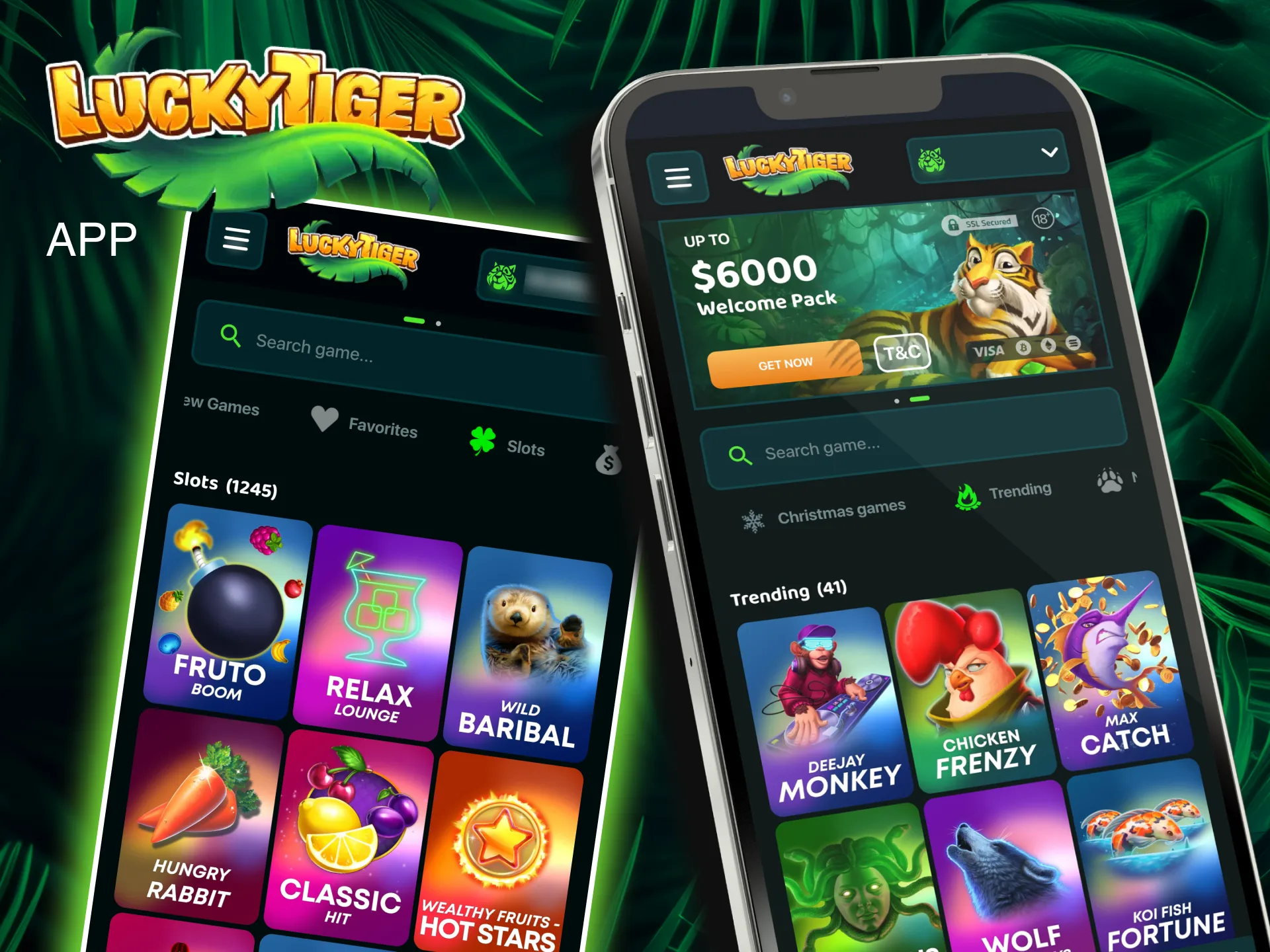 Access Lucky Tiger on the go with the PWA offering seamless mobile optimization.