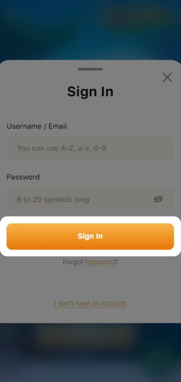 After entering your Lucky Tiger username and password, log into your account.