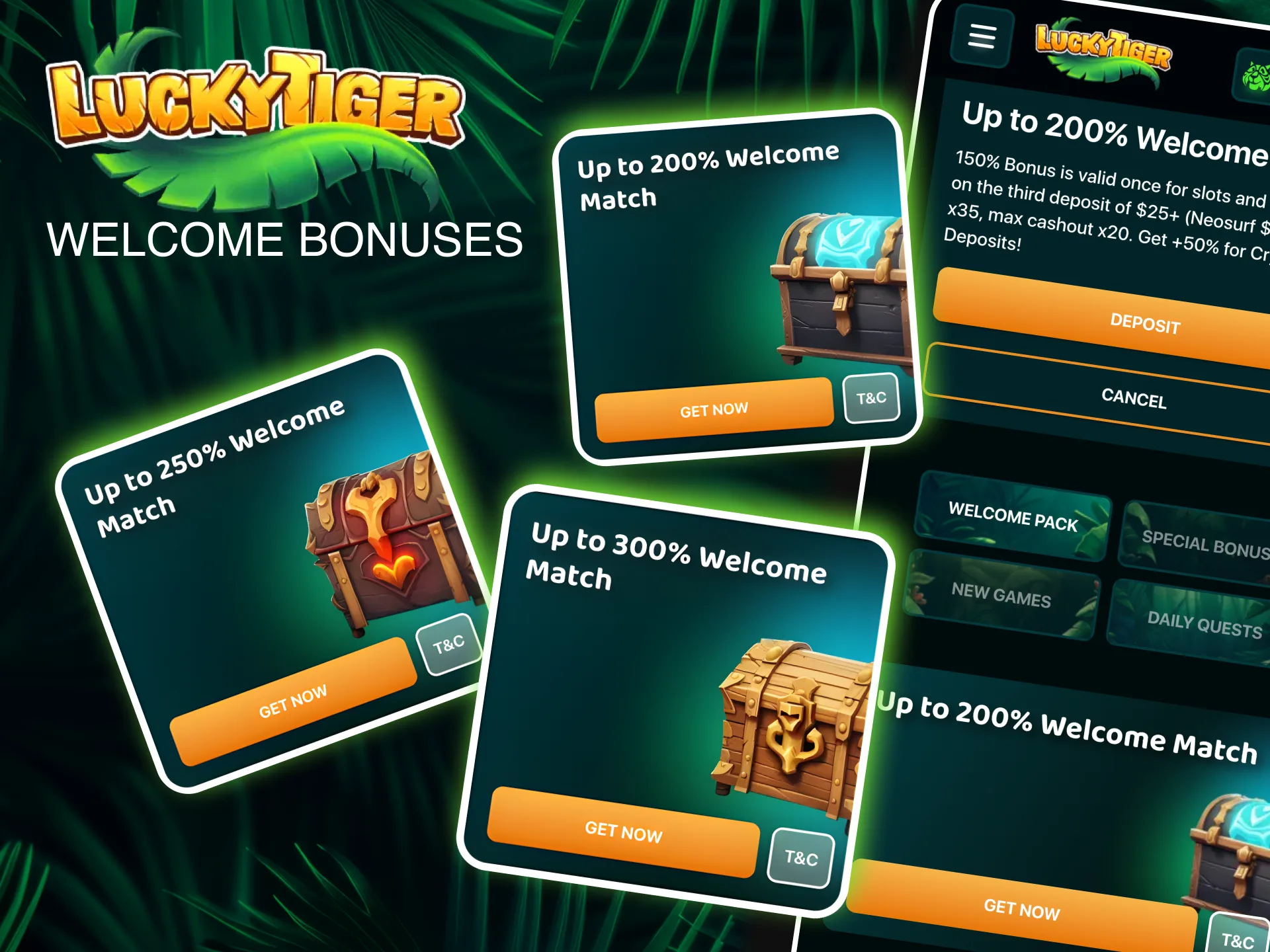 Start playing at Lucky Tiger with generous welcome bonuses and crypto incentives.